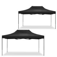 Sett med 2x racingtelt 3x4,5m sammenleggbar Tourtecs sammenleggbar paviljong for racerbanen svart