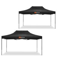 Sett med 2x racingtelt 3x4,5m sammenleggbar Tourtecs foldepaviljong for racerbanen MOTEA svart