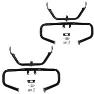 Sett med 2x kollisjonsbøyler Hakket egnet for Harley Davidson Road Glide 15-22 motorbeskyttelse Craftride CH6 svart