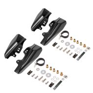 Sett med 2x mellomramme vindavvisere egnet for Harley Davidson Touring 01-08 varmebeskyttelse Craftride WA4 svart