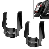 Sett med 2x bakskjermforlengere egnet for Harley Davidson Touring 09-13 Craftride KV1 svart