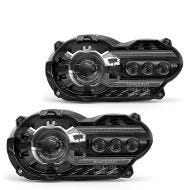 Sett med 2x LED-frontlykter egnet for BMW R 1200 GS 04-12 hovedlykter med ECE Lumitecs QL7