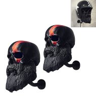 Sett med 2x motorsykkelhjelmholder veggfeste Skull XGP MH12 klesstativ svart