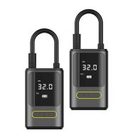Sett med 2x mini kompressor trådløs Tourtecs MK4 elektrisk luftpumpe 4000 mAh / 10 bar batteri luftpumpe
