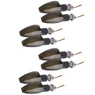 Sett med 4 LED-indikatorer motorsykkel Lumitecs RP12 E-mark 2 stk tonet svart