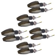 Sett med 5 LED-indikatorer motorsykkel Lumitecs RP12 E-mark 2 stk tonet svart