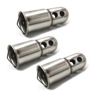 Sett med 3 DB-Killer egnet for Zaddox eksos med 51 mm manifoldtilkobling