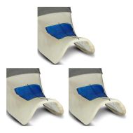 Sett med 3 gelputer innebygde puter XL egnet for motorsykkelseter 25x20x1,5 cm