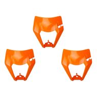 Sett med 3 lampemasker egnet for KTM EXC / EXC-F Enduro 2017-2021 Xdure PQ4 frontlysmaske oransje