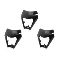 Sett med 3 lampemasker egnet for KTM EXC / EXC-F Enduro 2017-2021 Xdure PQ4 frontlysmaske svart