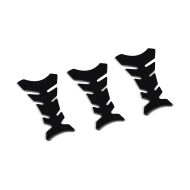 Sett med 3 motorsykkel tank pads Fishbone Zaddox tank beskyttelse klistremerker universal svart