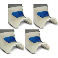 Sett med 4 gelputer innebygde puter XL egnet for motorsykkelseter 25x20x1,5 cm