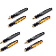 Sett med 4 kjørelysblinklys motorsykkel Lumitecs KP6 LED-blinklys med E-merke 2 stk.