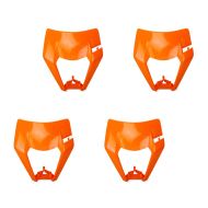 Sett med 4 lampemasker egnet for KTM EXC / EXC-F Enduro 2017-2021 Xdure PQ4 frontlysmaske oransje