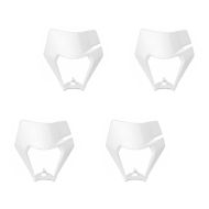 Sett med 4 lampemasker egnet for KTM EXC / EXC-F Enduro 2017-2021 Xdure PQ4 frontlysmaske hvit