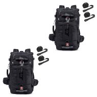 2x motorsykkelryggsekk Bagtecs HK2 haleveske inkl. spennstropper 35 liter sort