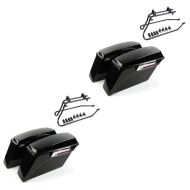 2x sidevesker egnet for Harley Davidson Softail 86-17 Craftride inkludert svart bagasjeholder