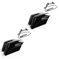 2x sett med sidevesker og taskeholder egnet for Harley Davidson Heritage Softail Classic 88-17 Latch black Craftride