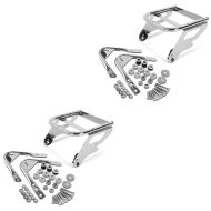 2x sett: Bagasjehylle TP dobbeltsete egnet for Harley Davidson Touring-modeller 97-08 krom Craftride + monteringssett for avtakbart tilbehør egnet for Harley Davidson Touring-modeller 97-08 Craftride
