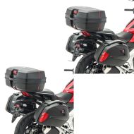 2x koffertsett + toppkoffert egnet for Yamaha TDM 900 / 850 SCT8 Bagtecs svart