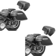 2x toppkoffertsett egnet for chopper / tilpasset sykkel med sideveske TK3 Craftride kunstskinn CB53138