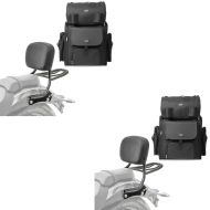 2x motorsykkel sissy bar med bagasjeholder QL2 + sissy bar bag egnet for BMW R 18 / Classic 20-24 Craftride SXL