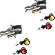 2x sett: LED styreblinklys + LED-blinklys TX1 + E-merke + bremse- og baklys
