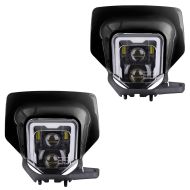 2x LED-hovedlys ECE med lampemaske for GP1 egnet for Husqvarna TE 300 / 250 / 300 Xdure svart