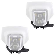 2x LED-hovedlys + lampemaske egnet for Enduro ECE med E-godkjenning XDure GP1 DRL Universal hvit
