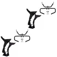 2x sett: vindavviser kåpe WK1 egnet for Harley Davidson Road Glide 17-23 bug spoiler Craftride svart + crash bar Hakket egnet for Harley Davidson Road Glide 15-22 motorbeskyttelse Craftride CH6 svart