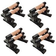 Sett med 4 paralletter Par Cranit LG12 Push-Up-håndtak Push Up-stativ av tre 40 cm