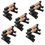 Sett med 5 paralletter Par Cranit LG12 Push-Up-håndtak Push Up-stativ av tre 40 cm