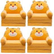 Sett med 4 sammenleggbare barnestoler Divit PL48 sovesofa for barn med mykt trekk tigerdesign NYHET