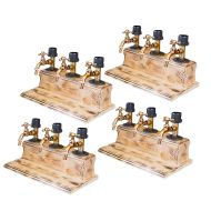 Sett med 4 likørdispensere Divit LS10 spritdispenser egnet for 4 flasker og kran NYHET