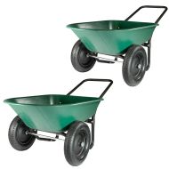 2x hagetrillebår Divit GS3 dobbel trillebår