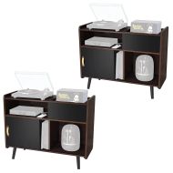 2x vinyl platespillerskap Divit VP72 retro skap laget av tre