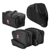 Svart presenning + innerveske toppkoffert + etui innervesker som passer for BMW K 1600 GT / GTL / K 1200 / 1300 GT / R 1200 / 1250 RT