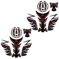 2x tankputesett egnet for Kawasaki Z 900 17-24 tanklokkbeskyttelse Zaddox TPS rød