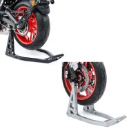 Sett: Forhjulsmonteringsstativ Superlight-Fix motorsykkelstativ + Bakhjulsmonteringsstativ Superlight Racing svart