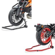 Sett: Ratthodestativ Vario 5 PIN rattstativ + arbeidsstativ for bakhjul Classic Universal rød