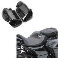 Sett: Sete egnet for Harley Davidson Touring 09-24 Komfortsete Craftride RH3 svart-oransje + benskjold egnet for Harley Davidson Touring-modeller 14-24 Craftride ventilert svart