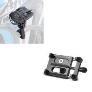 Sett: LED ekstra frontlykt med kollisjonsstangholder og beskyttelsesgitter S22X + smarttelefonholder SH3 egnet for styremobilholder aluminiumsholder