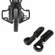 Sett: Crash bar Bart egnet for Harley Davidson Softail 18-24 Crash bar 32mm svart Craftride + Motorsykkel crash bar fotstøtter Craftride CF15 for 32mm i svart