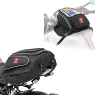 Set: Tankrucksack MR4 mit Magnet und Riemenbefestigung 9Ltr + Hecktasche X50 Gepäcktasche hinten 50Ltr in schwarz_1