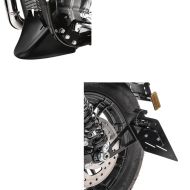 Sett: Sideskiltholder M egnet for Harley Davidson Sportster 04-20 svart Craftride + frontspoiler motorsykkel Craftride egnet for Harley Davidson Sportster 04-20 i svart