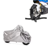 Motorsykkel rocker Easy Plus forhjul rocker motorsykkel stativ opp til 21" svart + presenning aluminium L sammenleggbar garasje