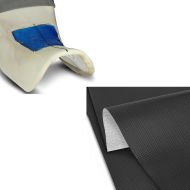 Sett: Gelpute innebygd pute XL egnet for motorsykkelsete 25x20x1,5 cm + setetrekk i kunstskinn karbonlook XL 140x100 cm setetrekk