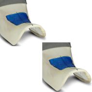 Sett: Gelpute innebygd pute XL egnet for motorsykkelsete 25x20x1,5 cm + gelpute egnet for motorsykkelsete, kan skjæres til, 20 x 15 x 1,5 cm