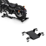 Set: Rangierhilfe für Seitenständer M2 Mover bis 400 kg von schwarz + Rangierhilfe für Hauptständer Easy Mover II bis 320kg in schwarz_1