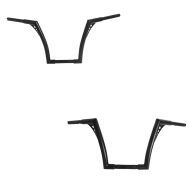 Sett: Styre Ape Hanger Fat B2 1-1/4" høyde 12" passer for Harley Davidson fra Craftride Black + Styre Ape Hanger Fat B2 1-1/4" høyde 14" passer for Harley Davidson fra Craftride Black